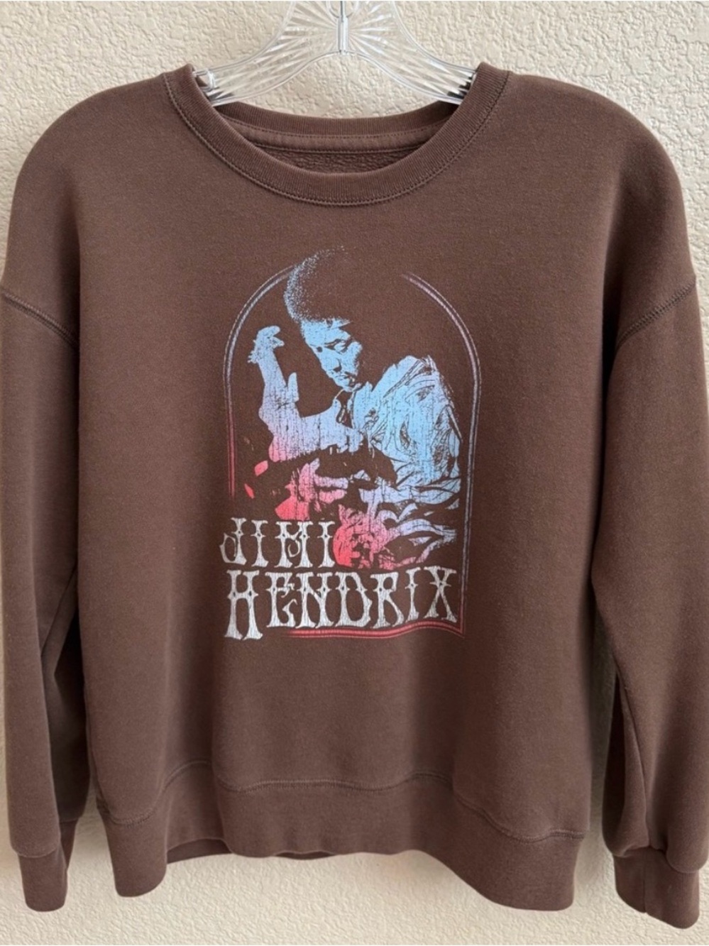 abercrombie kids Brown Jimi Hendrix Graphic Crewneck Sweatshirt